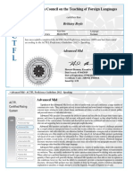 Actfl Certificate