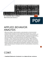 APPLIED BEHAVIOR ANALYSIS Report