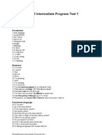 Straightforward Progress Test 1 Key Intermediate