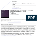 A Study of Cohesion and Coherence in English As A Second Language Students' Writing (Connor, 2009)