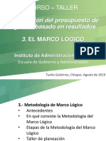 CURSO-TALLER Tema 3 EL MARCO LOGICO EN EL PROCESO DE PLANEACION Y PRESUPUESTACION