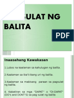 Pagsulat NG Balita