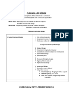 Midterm Reviewer - Curriculum Design & Curriculum Development Models