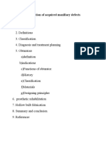 Rehabilitation of Maxillary Defecys