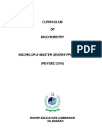 Curriculum of Biochemistry