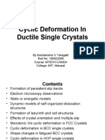 Cyclic Deformation in Single Crystals