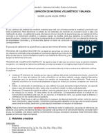 Práctica Calibración de Material Volumétrico y Balanza