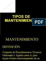 Tipos de Mantenimientos