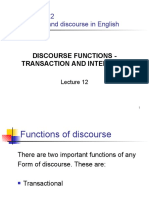 TRansactional Vs Interactional