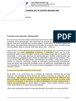 La Evaluacion Formativa en La Norma Tecnica de Evaluacion 2020