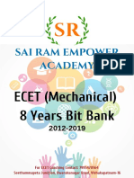 SREA-ECET (Mechanical) 8 Years Topic Wise Bit Bank-1 PDF