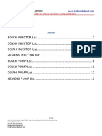 All Injector Pump List PDF