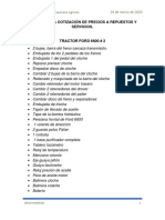 Listado de Pedido para Tractores Ford PDF