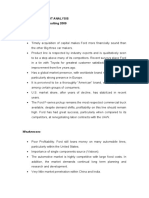 Strengths: Appendix 4 - Swot Analysis Source: Oasis Consulting 2009