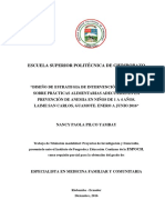 2016 Ecuador Diseño de Practicas Alimentarias 1 A 4 Años Niños