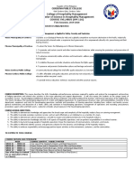 Syllabus in Fundamentals in Lodging Operations