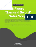 8 Fi Gure Samurai Sword' Sal Es Scri PT: USE Responsi BLY