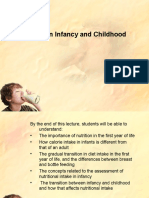 Nutrition in Infancy and Childhood