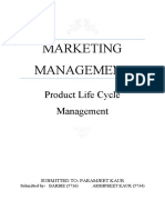 Marketing Management: Product Life Cycle Management