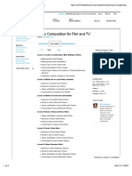 Music Composition For Film and TV - Syllabus