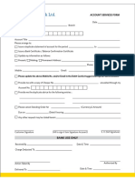 Account Services Form