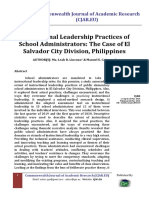 Instructional Leadership Practices of School Administrators The Case of El Salvador City Division Philippines