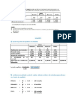 Calcule El Punto de Equilibrio en Unidades: Solución