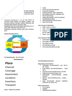 Place: Channel Coverage Assortment Locations Inventory Transport