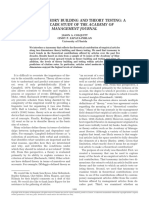 Trends in Theory Building and Theory Testing: A Five-Decade Study of The Academy of