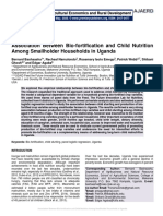 Association Between Bio-Fortification and Child Nutrition Among Smallholder Households in Uganda