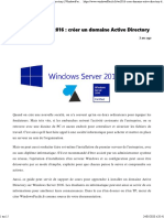 Windows Server 2016 - Créer Un Domaine Active Directory - WindowsFacile PDF