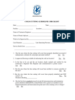 Cold Cutting Guideline Checklist