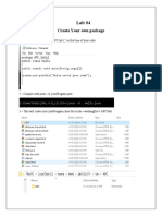 Create Your Own Package: 1 - Add Statement "Package APC - Lab1 " As First Line of Your Code