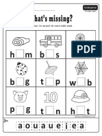 CVC Words Middle Sounds Worksheets