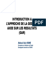 Introduction À L - Approche de La GAR