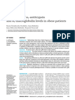 Assessment of α1­antitrypsin and α2­macroglobulin levels in obese patients