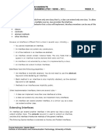 Lecture Notes and Lab Handouts Object Oreinted Programming (Itec / Seng - 321) Week. 9 Interfaces