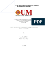 Self-Efficacy and Engagement of Criminology Students in University of Mindanao