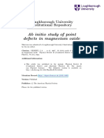 Ab Initio Study of Point Defects in Magnesium Oxide: Loughborough University Institutional Repository