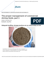 The Proper Management of Commercial Shrimp Feeds, Part 1