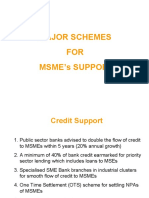 Major Schemes FOR Msme'S Support