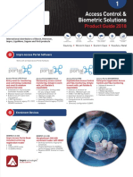 Access Control & Biometric Solutions: Product Guide 2018