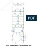 Balanced Mains Filter: Schematic Diagram