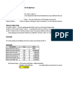 Net Present Value: Examples From Notes: Capital Budgeting I