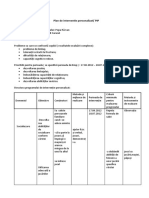 Plan de Interventie Personalizat/ PIP