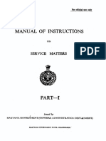 Manual of Instructions On Service Matters - Part I - Haryana - D03225 PDF