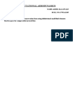 Computational Aerodynamics: Name:Akhil Raj - Awale ROLL NO:17951A2105