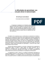 Alumnos Con Dificultades de Aprendizaje Una Experiencia para Elevar El Autoconcepto