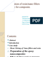 Preparation of Resin/nano Fillers Mixture For Composite