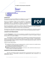 Objetivos Del Presupuesto Empresarial